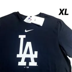 ナイキ　NIKE MLB ドジャース　Tシャツ　センターロゴ　US LL 黒