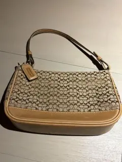 COACH シグネチャー柄 ハンドバッグ