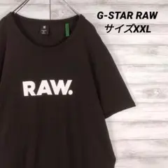 メンズ☆ジースターロゥ　半袖Tシャツ　美品　センタービッグロゴ　XXL　黒Tのサムネイル