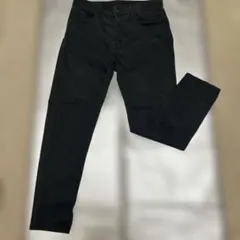 UNIQLOメンズスキニーブラックデニムW76-84/Ｌ約69