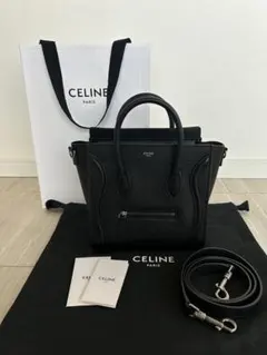 限定価格❗️【極美品】CELINE セリーヌラゲージナノ　黒　新ロゴ