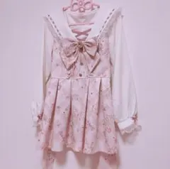 LIZLISA Romantic Cosmetics柄 セットアップ ピンク - メルカリ