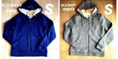 人気OLD NAVY メンズ パーカー Sサイズ ネイビー グレー２枚セットのサムネイル