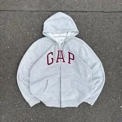 00s oldgap 人気カラー グレー ロゴドン ジップパーカー シティー