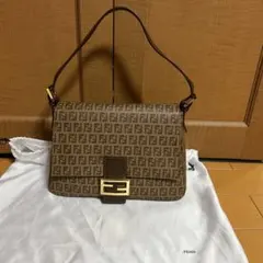 FENDI ズッキーノ マンマバケット ショルダーバッグ PVC ブラウン
