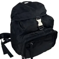 美品 保存袋付 プラダ リュック 三角ロゴ 巾着 テスートナイロン 黒