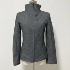UNTITLED【1】ハイネック ウールジャケット♡グレー♡カシミヤ混♡Sサイズのサムネイル