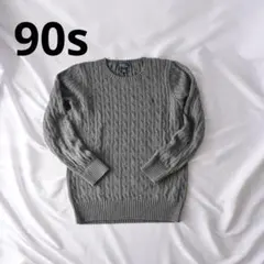 90s Ralph Lauren ラルフローレン コットンニット ケーブル