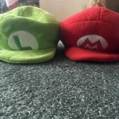 マリオ・ルイージ キャラクター帽子 2点セット