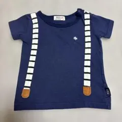 新品 POLO baby サスペンダー風 Tシャツ 90 ネイビー