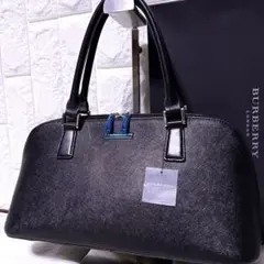 【極美品】バーバリー フォーマルバッグ サフィアーノ ノバチェック シルバー金具