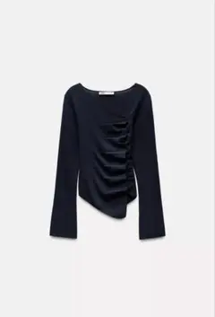 ZARA ギャザーニットトップス