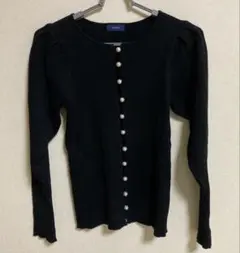 SHIPS 黒 カーディガン 長袖　フリーサイズ