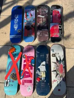 スケートボードデッキ　8インチ　バラ売り可