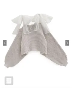 GRLリボン付きニットトップス