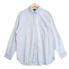 IA16 トミーヒルフィガー 長袖シャツ L ストライプ チェック 切り替え