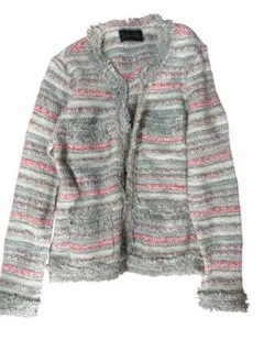 ノエビアCIELMER ツイード？　ジャケット　ノーカラー