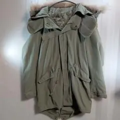 リアルファー&ライナー付きオリーブグリーン Mサイズ　モッズコート