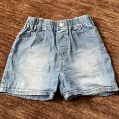 petit main ウエストゴムショートパンツ 130cm デニムブルー