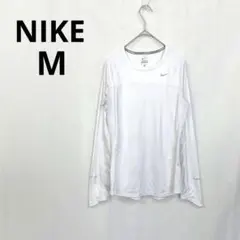 ナイキ▶ドライフィットトップス M 白 ウィメンズ メッシュ素材 ロゴ