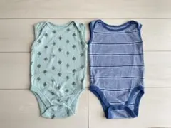 オールドネイビー ロンパース 2枚セット ミントグリーン・ネイビーブルー