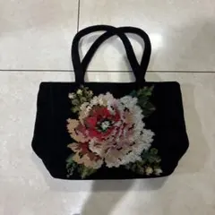 FEILER 花柄刺繍 ハンドバッグ