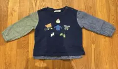 familiar クマ刺繍　長袖トレーナー　90