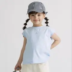 新品　110 プティマイン　Tシャツ　ライトブルー　さくらんぼ　半袖　女の子