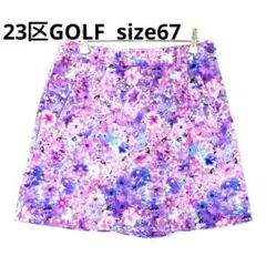 23区 GOLF キュロットスカート 花柄ブルー系 - メルカリ
