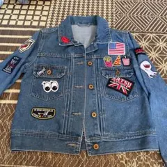 断捨離処分価格Gジャン デニムジャケット　アレンジワッペン　M