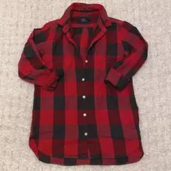 GAP チェックシャツ バッファローチェック メンズXS レッド×ブラック 秋冬