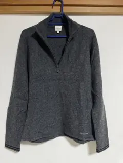 Calvin Kleinグレー ハーフジップ セーター