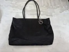 クリスチャンディオール カナージュ　ナイロン　トートバック　ブラック