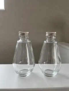 【ハーバリウム】 ガラス瓶 ラウンド型 涙型 200ml 2本セット インテリア