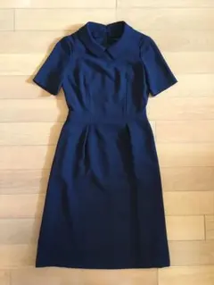 CARETTE ノーカラージャケット　タックワンピース　お受験スーツ　濃紺