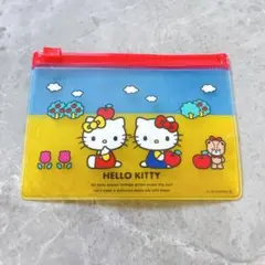 サンキューマート　ハローキティ クリアポーチ　シール１セット全種類付