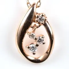 【新品仕上げ済】ヴァンドーム青山 ピンクゴールドダイヤモンドネックレス