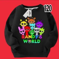 【新品】キッズ子供 トレーナー スプランキー 男の子女の子 ブラック 120