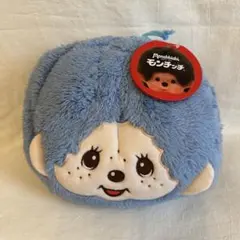 モンチッチ 巾着付きブランケット　ブルー　タイトー限定