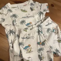 ZARA PEANUTS スヌーピー 半袖、ハーフパンツセット18-24ヶ月