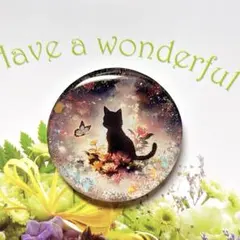 NO 693レジン　ヘアゴム　ブローチ　ハンドメイド　猫ちゃん