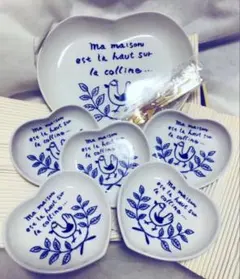 大皿　小皿　フォーク　セット　　とり柄　鳥　鳥柄　期間限定値下げ