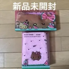 新品　オリーブヤング限定　日焼けキティ　アイマスクタオル　OLIVE YOUNG