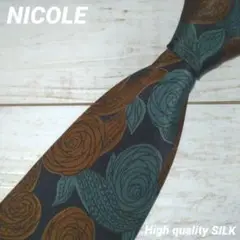 美品☆NICOLE☆渦巻きプリントタイ レトロプリント 90s