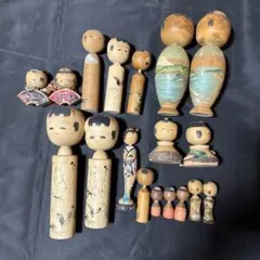 【早い者勝ち】伝統的なこけし人形18体セット