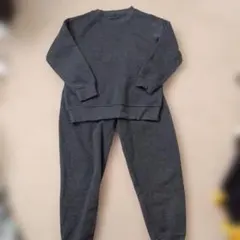 裏起毛ダークグレー パジャマ 140