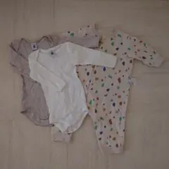 ロンパース 3点セット ユニクロ・プチバトー 70/67