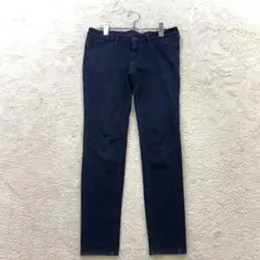 ユニクロ【26】紺 デニムパンツ ストレッチ スキニー カジュアル M相当