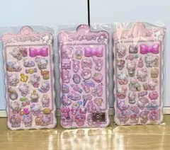 サンリオ　ぷくぷくシール　キティ　マイメロ　ボンボンドロップ　シール　3シート