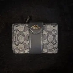 COACH コーチ　財布　二つ折り財布　ネイビー×ミッドナイトネイビー